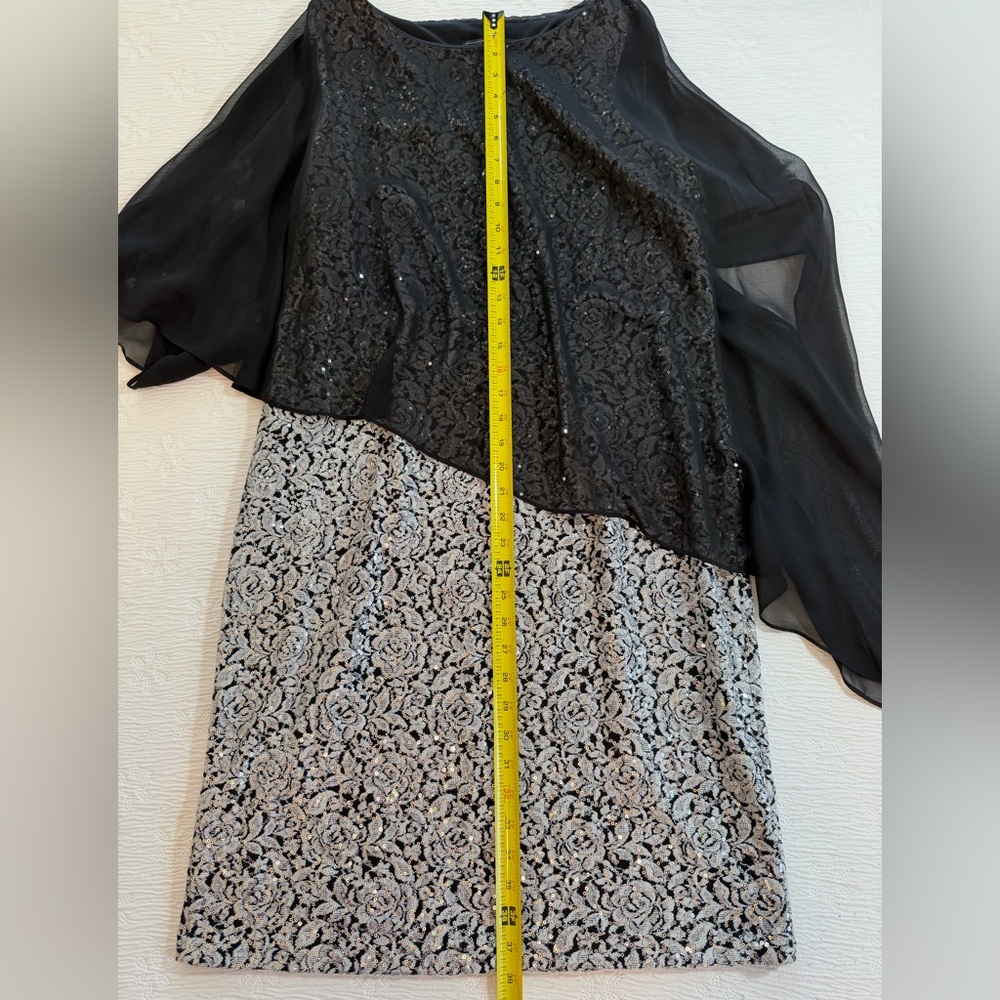 Jessica Howard Cocktail Dress black silver size 14 - Picture 10 of 10